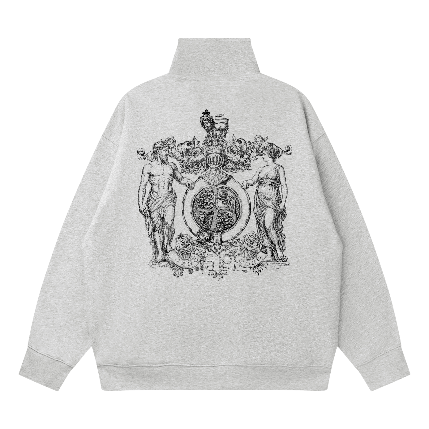 Adam & Eve Quarter-Zip - Light Grey/Flower Grey